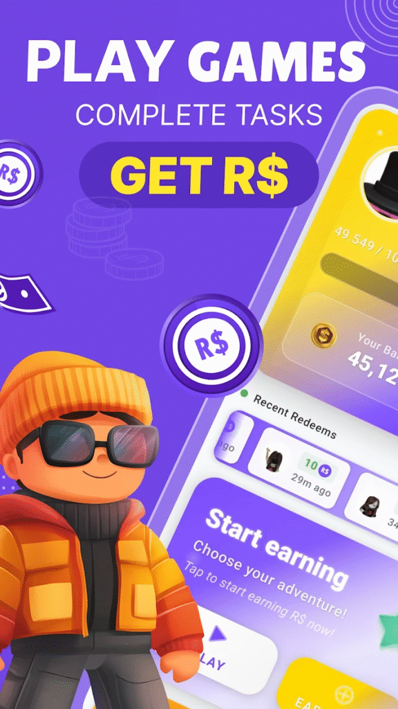 RBX Earny: Ganar Robux Gratis en 2025 12 image 1